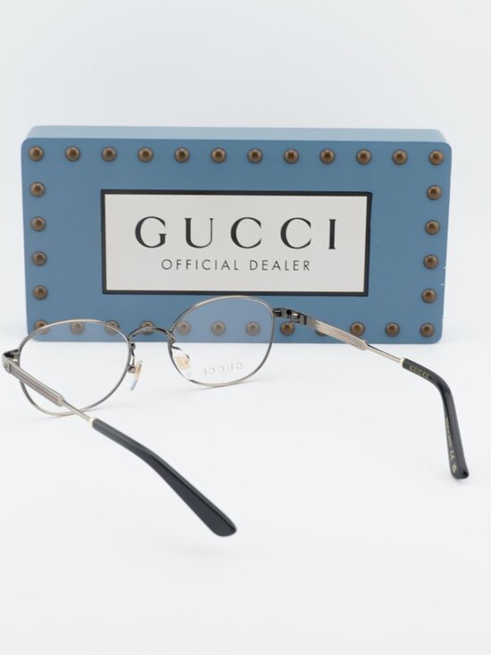Gucci GG0591OJ 005 Oval Eyeglasses 50mm - Black / Gold main image 9